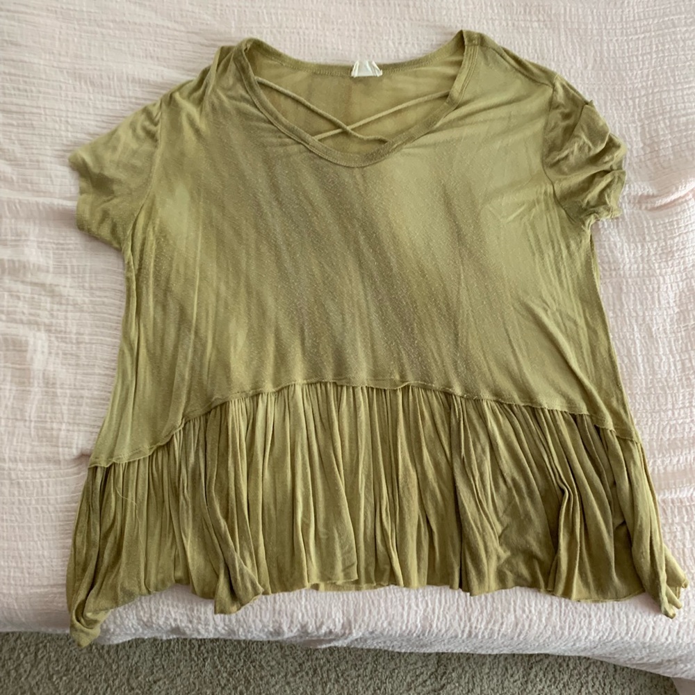 yellow crisscross top